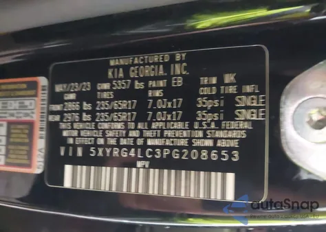 2023 Kia Sorento Lx from USA, damaged, VIN 5XYRG4LC3PG208653